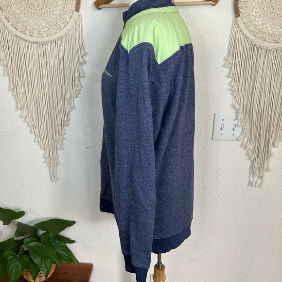 Vineyard vines blue and green 1/4 zip popover sweatshirt large - Picture 3 of 6